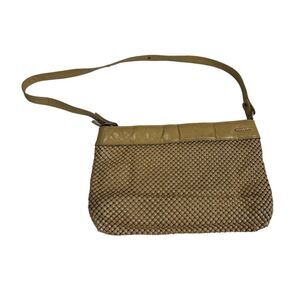 Vintage OROTON Retro Metal‎ Mesh Beige Purse/Shoulder Bag Adjustable Strap